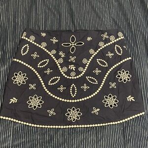 Mini Skirt with Cream Floral Detail